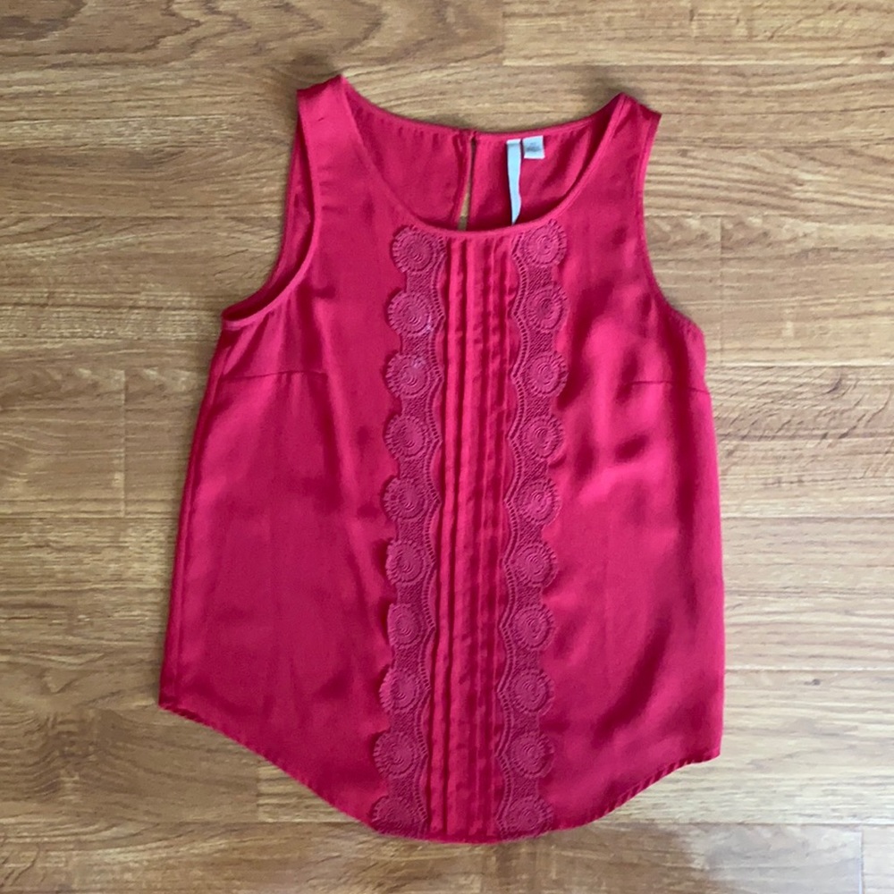 Lauren Conrad sleeveless coral blouse